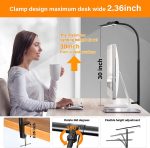 selfila LED Desk Lamp with Clamp - Architect Desk Lamp Swing Arm Task Light 360 ° Rotation Gooseneck Desktop Lighting for Office Home Workbench Drafting Reading - Image 4